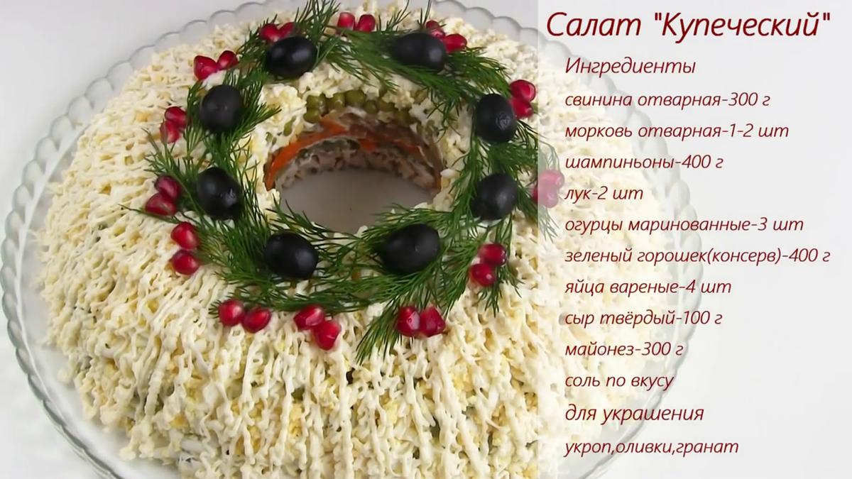 Простые новогодние салаты