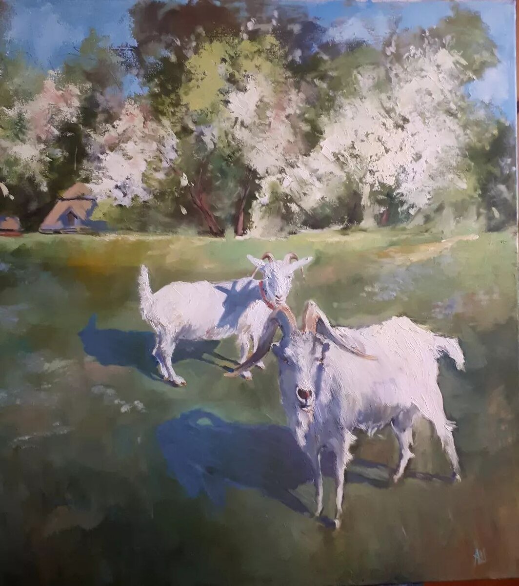 Холст, масло 100×100см