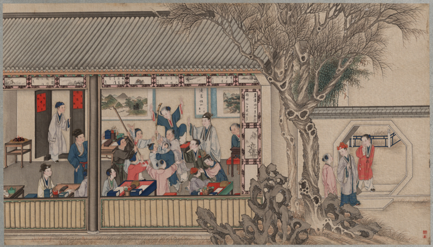 Школа семьи Цзя. Иллюстрация  к роману. Источник изображения: get.wallhere.com