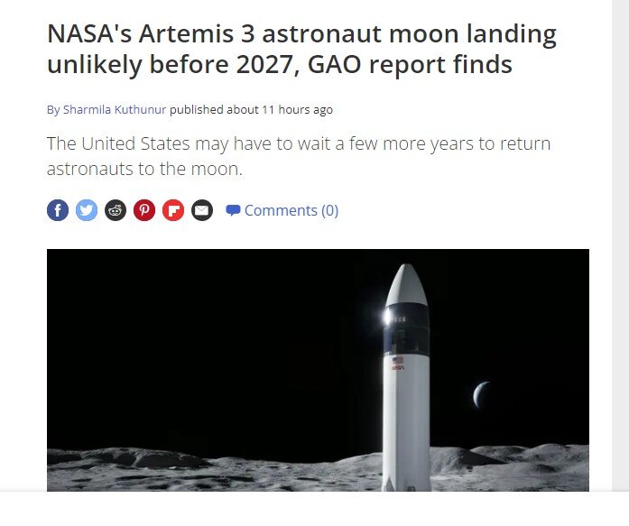 Скрин-шот статьи на канале space.com