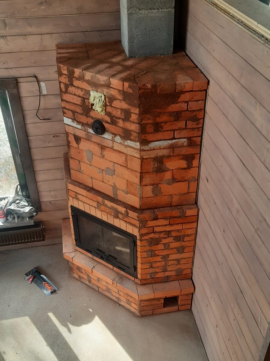 Красивый камин для загородного дома. Показываю результат работы, как ...