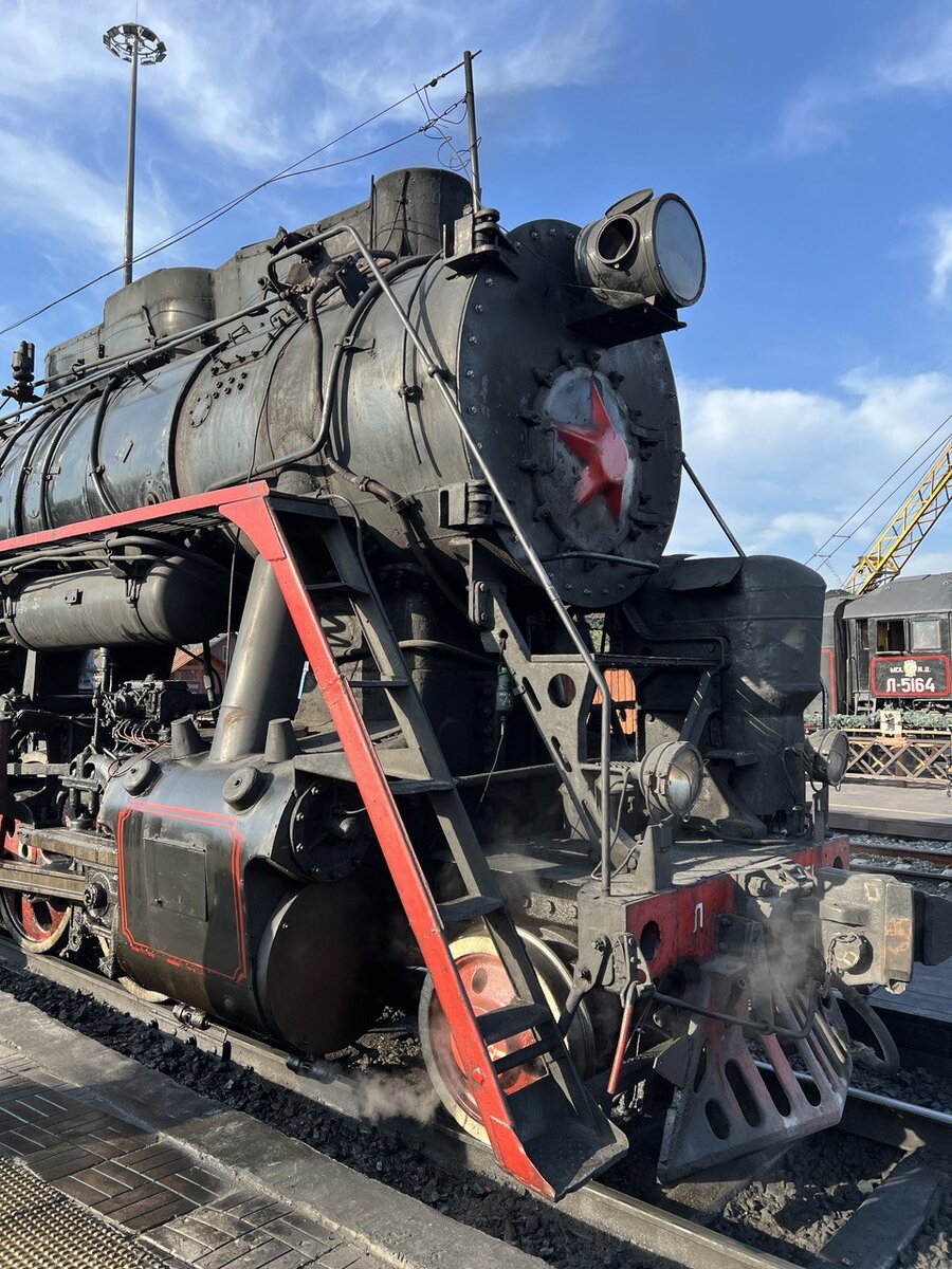 Ретро поезд на паровой тяге