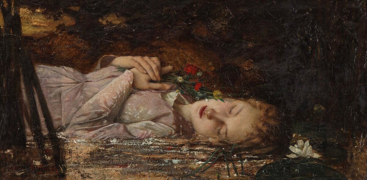 Жан-Батист Бертран. "Смерть Офелии"