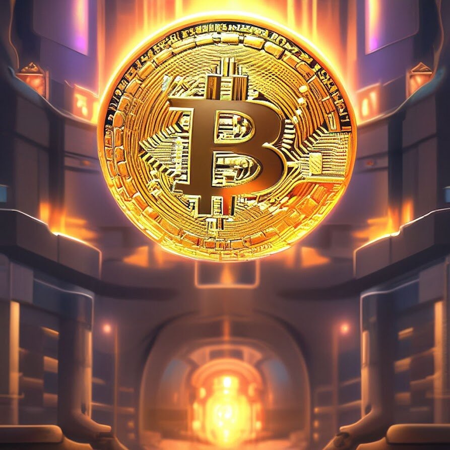 Биткоин. Иллюстрация сгенерирована нейросетью