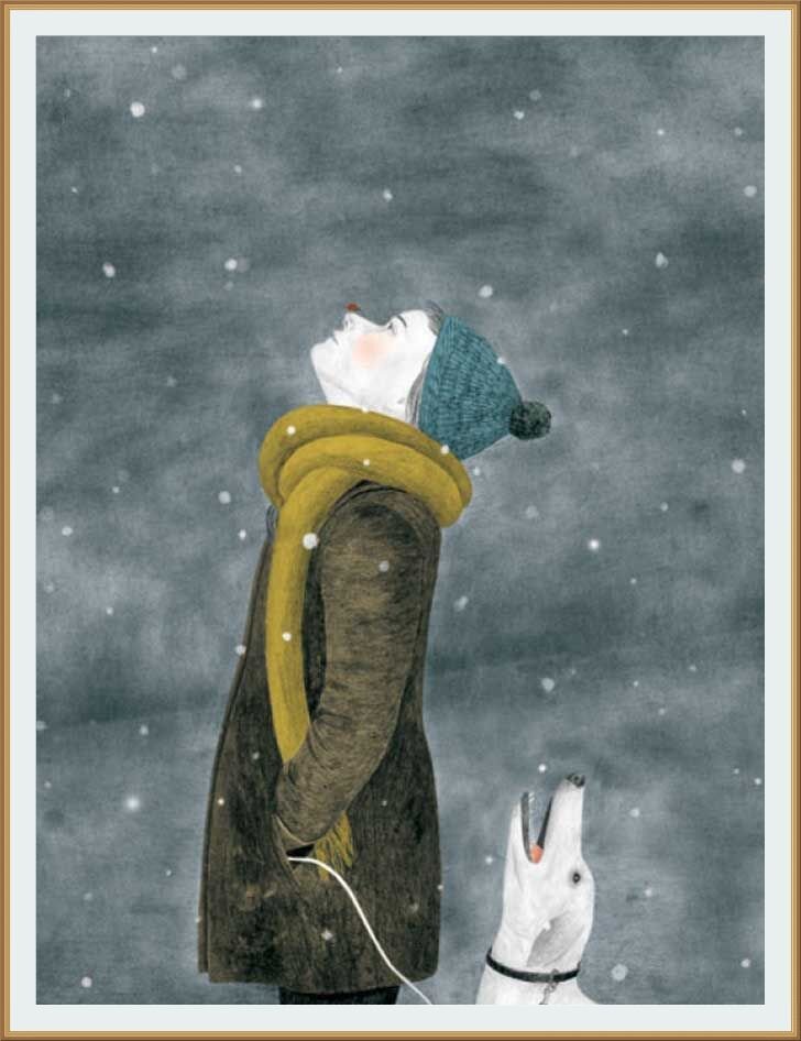 Картина Эвелин Лаубе и Нины Верле / Evelyne Laube & Nina Wehrle " Первый снег "