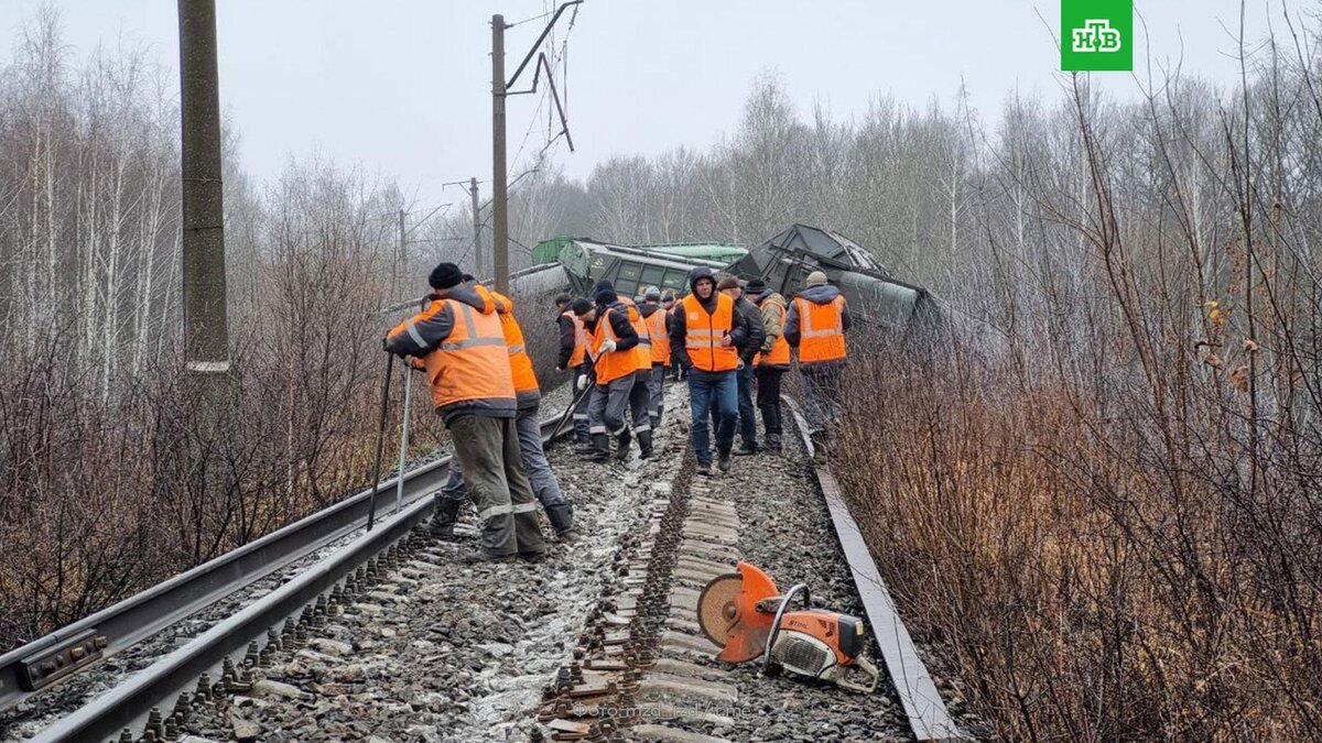    Под Рязанью в результате «вмешательства» сошли с рельсов 19 грузовых вагонов