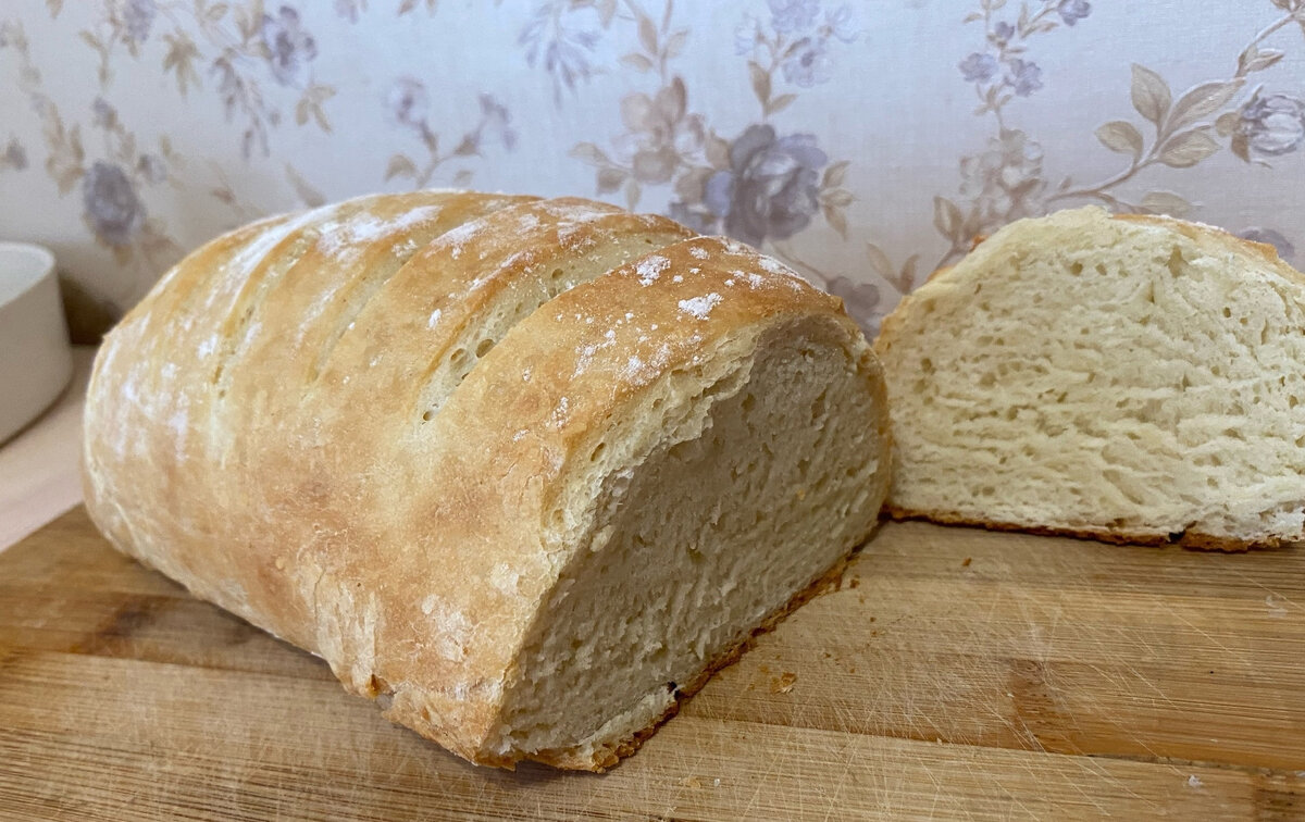 Простой домашний хлеб в духовке Рецепт с 1 граммом дрожжей