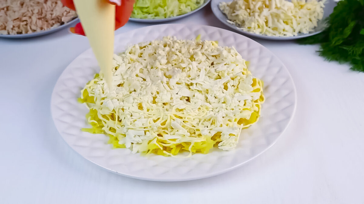 Салат белые розы с дайконом