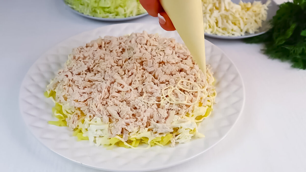 Салат белые розы с дайконом