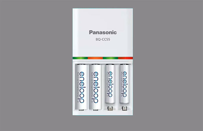 Panasonic’s Eneloop rechargeable batteries are a great alternative to wasteful disposables. 