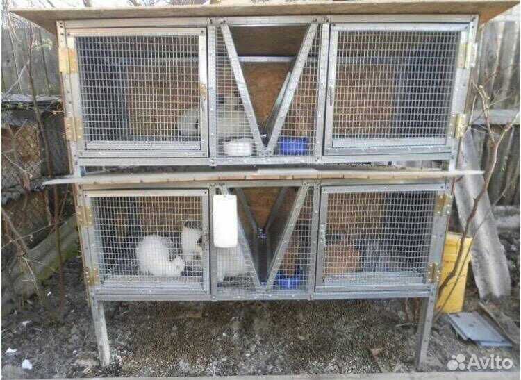 Клетки для кроликов цена для хозяйства в Москве - Купить кроличью клетку