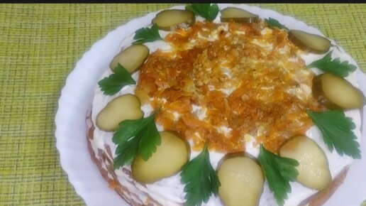 ВКУСНЫЙ ПЕЧЁНОЧНЫЙ ТОРТ Закуска на праздничный стол.