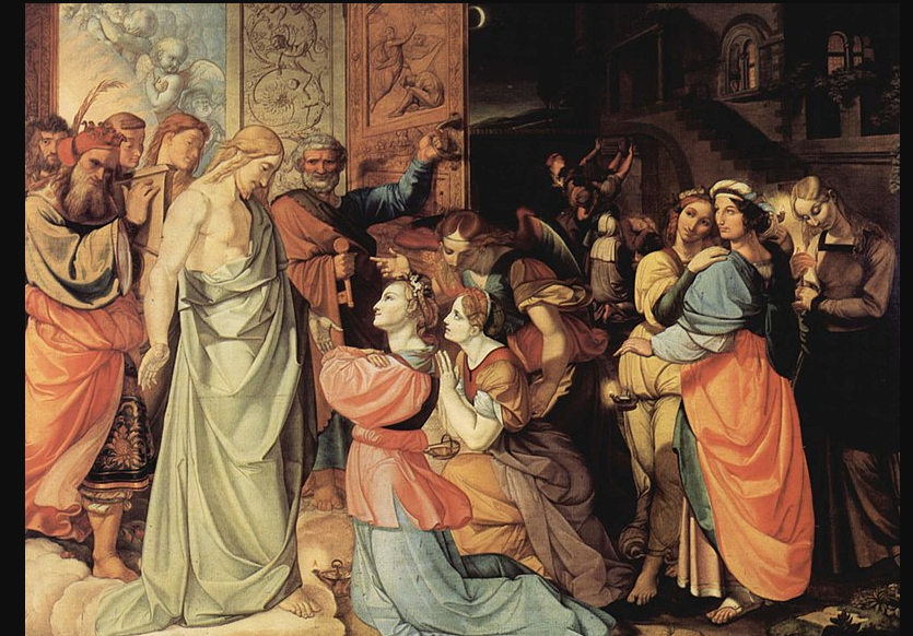 Петер фон Корнелиус. "Мудрые и неразумные девы", около 1813.
