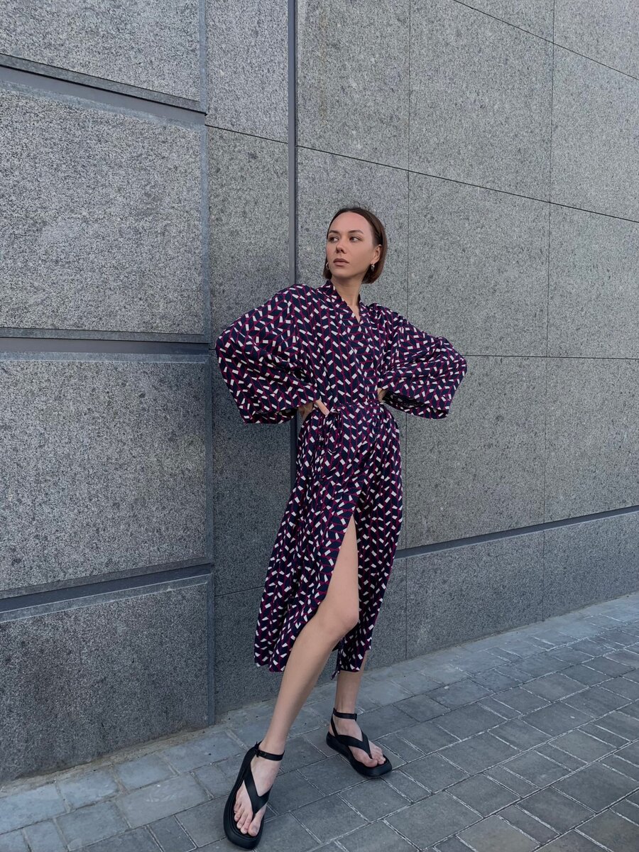 Платье из 100% итальянской вискозы "Геометрия" бренда QUALITY