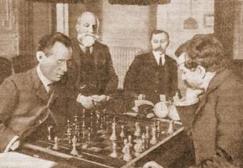  Выставочный матч Ласкер-Яновски1, Париж 1909 