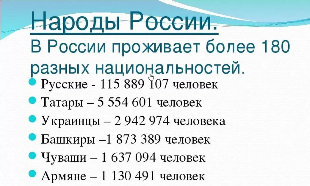 Сколько национальностей в российской