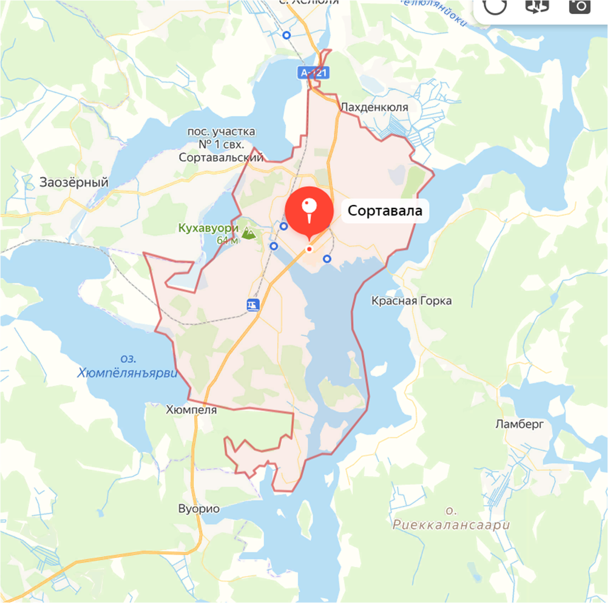 Сортавала. Яндекс.Карты