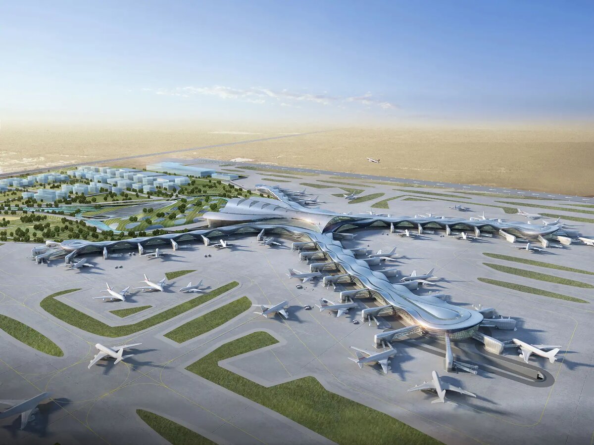 Аэропорт Абу Даби вид сверху