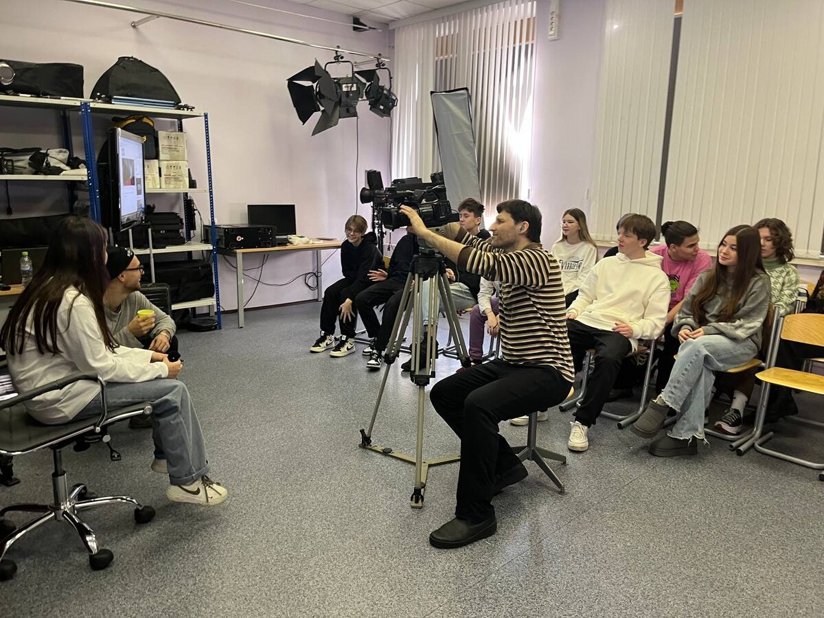 Занятие по тележурналистике с Петром Романовым