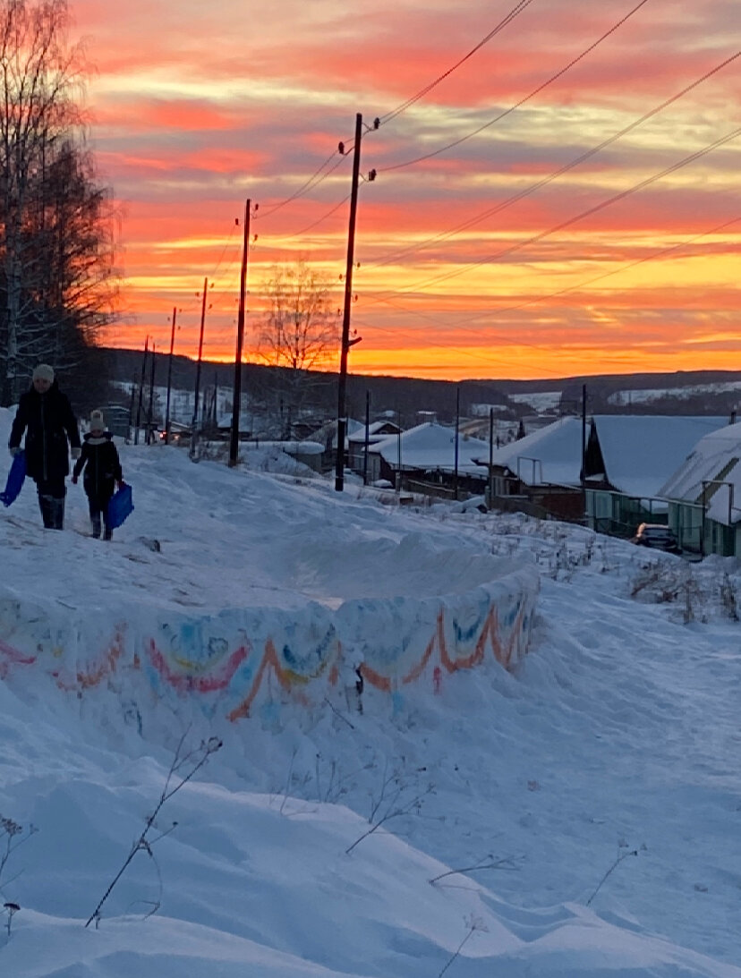 Зимний пейзаж в регионе.