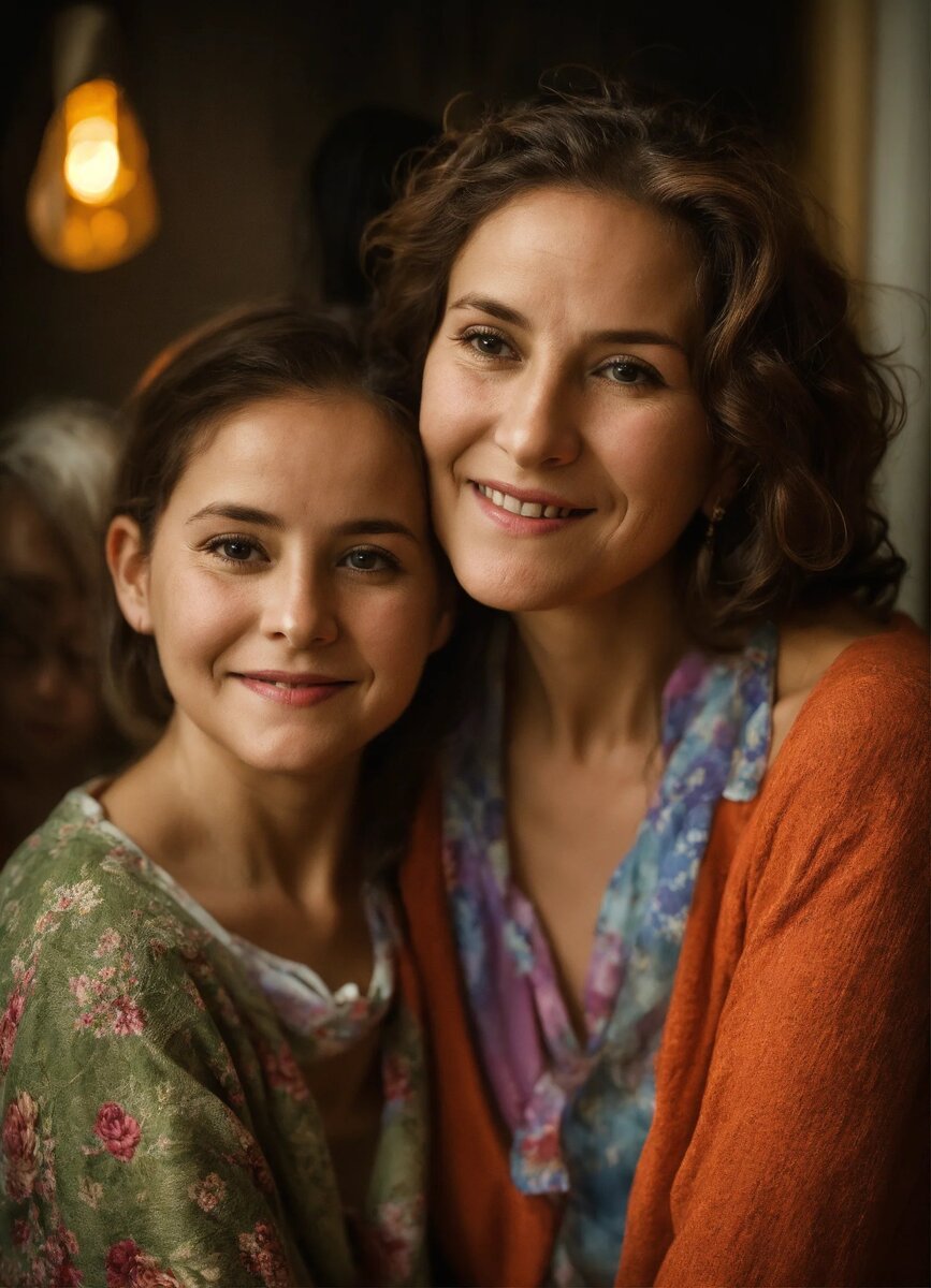 Элизабет Саладану и ее дочь Мария