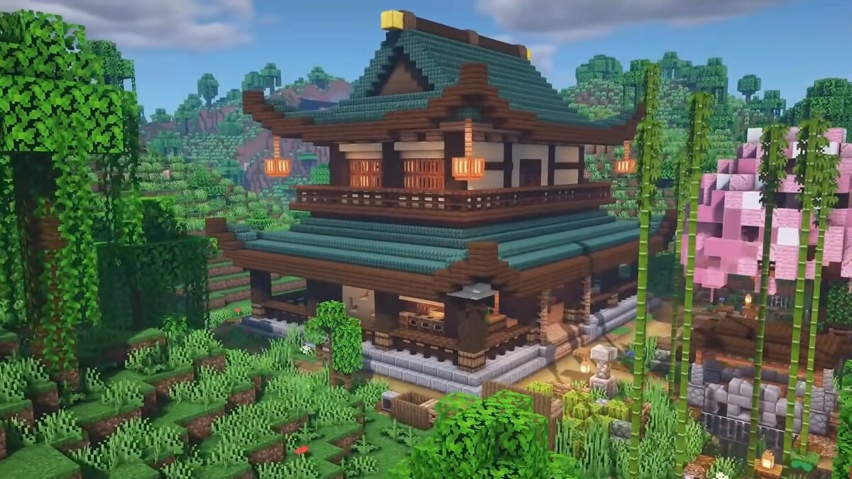 Minecraft japanese. Дом в японском стиле майнкрафт. Японскицдом в МАЙНКРАФТЕ. Япочкий дом в маинкрафте. Японский домик в Майне.