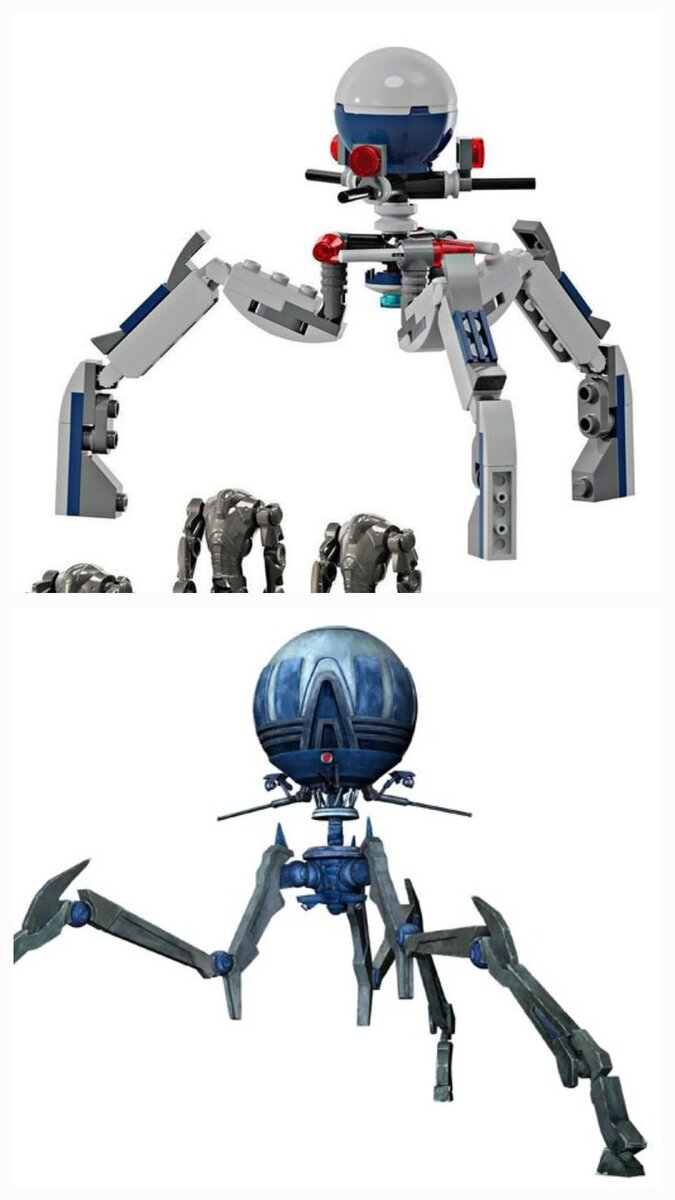 Сверху модель из набора 75372, снизу модель по "Войнам Клонов"