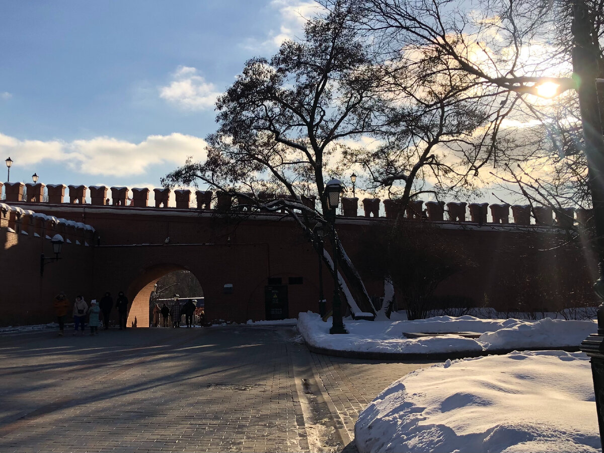Москва, Троицкий мост в Александровском саду, февраль 2024.