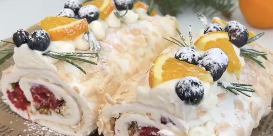 Нежнейший Меренговый рулет🍥: Рецепт, которого все ждали