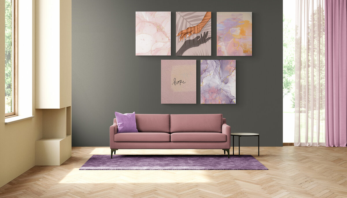  Картина модульная Diamond WAY, 150х40, 5 модулей, "Вдохновение"