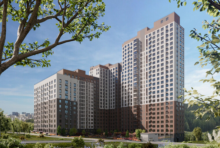    Квартиры в ЖК «Небосклоны» расположены так, чтобы окна максимально охватывали лесной пейзаж