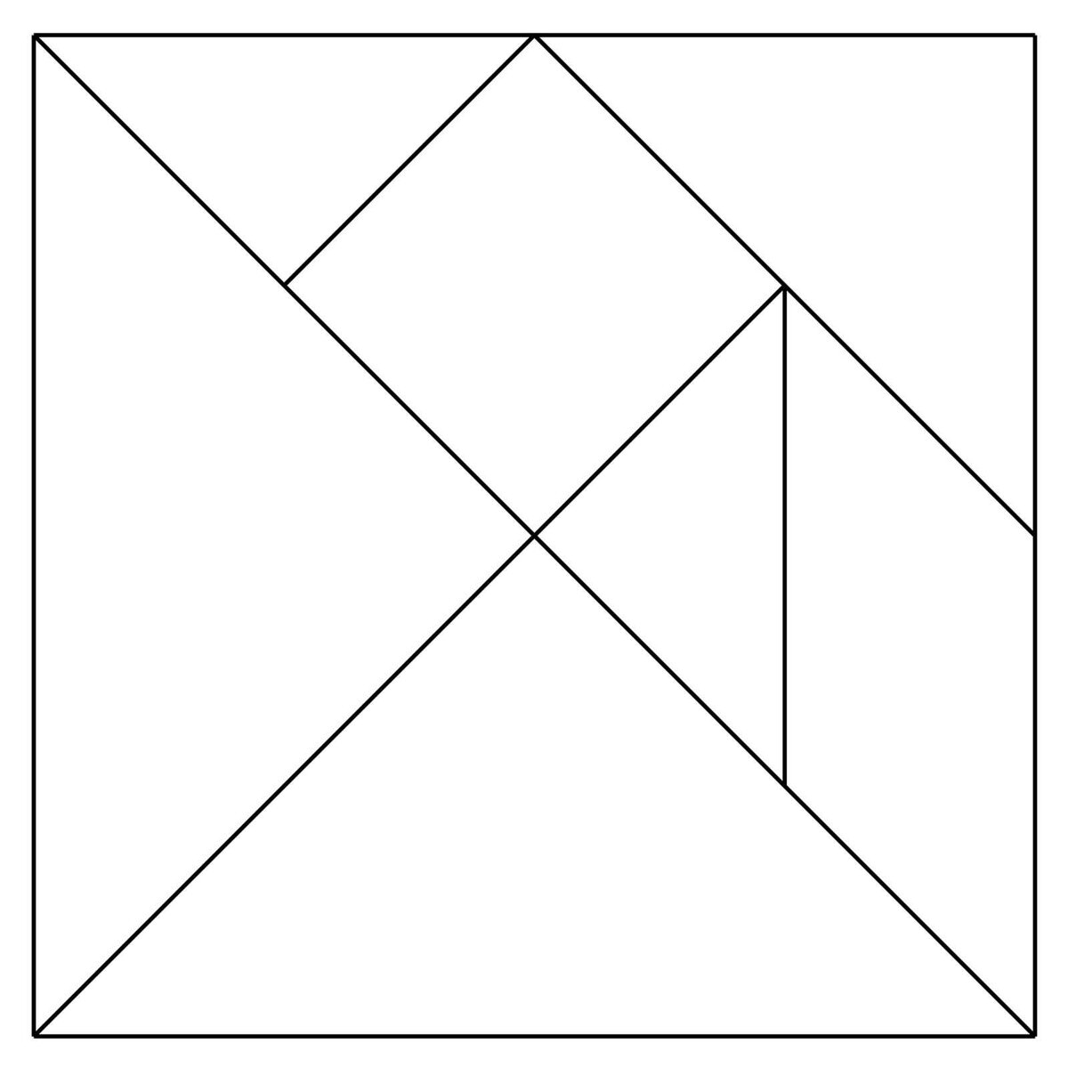 Схема головоломки танграм для печати