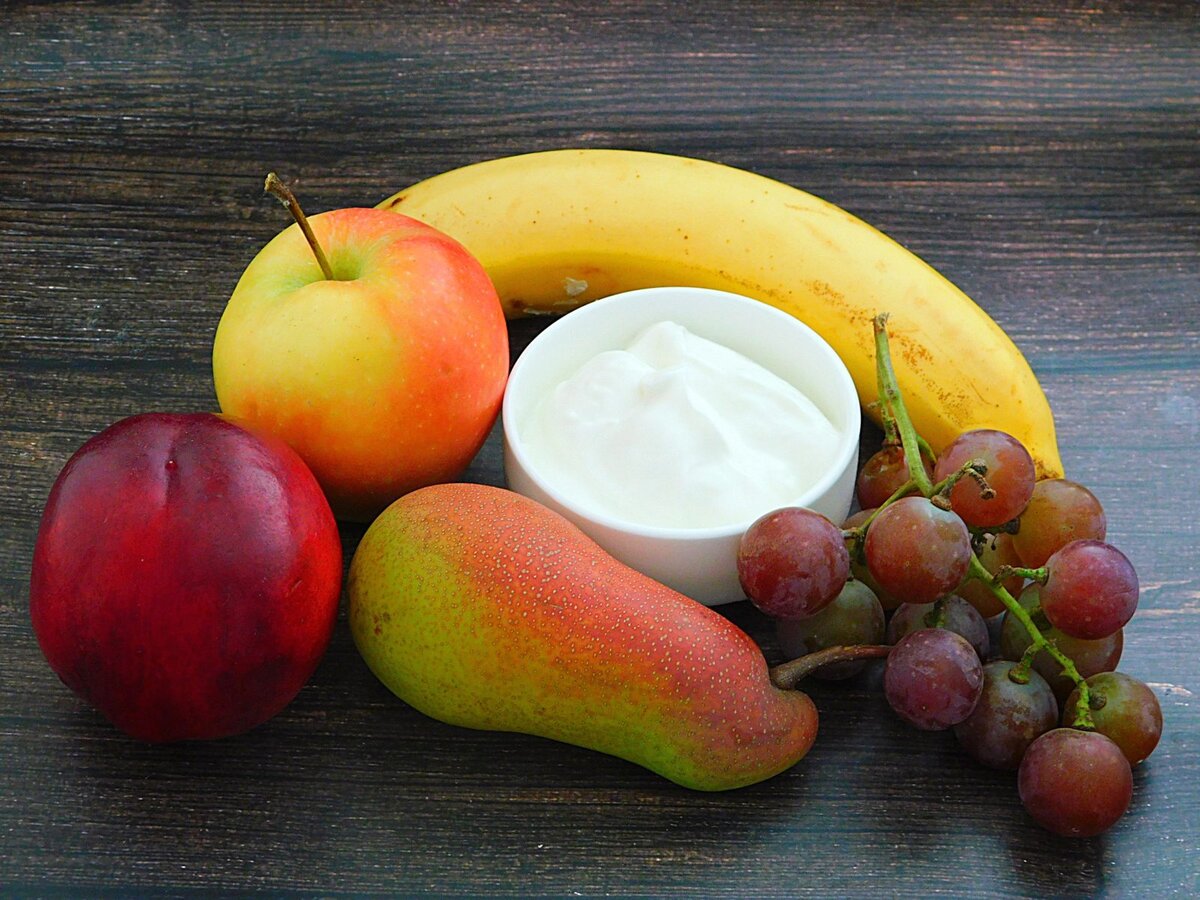 Ингредиенты для приготовления фруктового салата