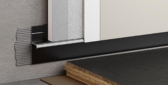 Вот так примерно выглядит теневой плинтус. В него можно встроить подсветку, да и в целом выглядит супер, а теневая часть скрывает огрехи в укладке полового покрытия