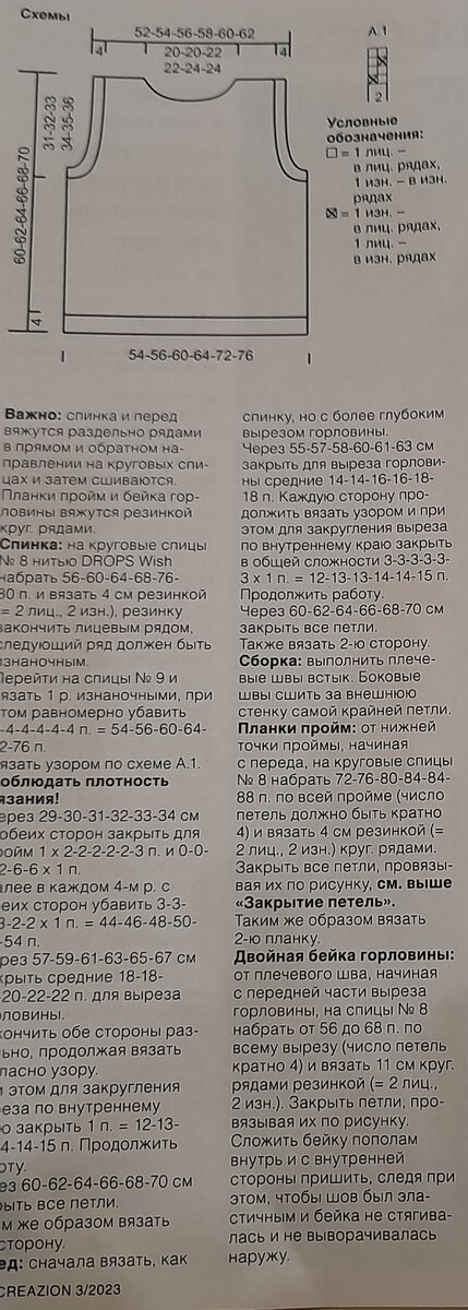 Жилеты для полных описание схемы