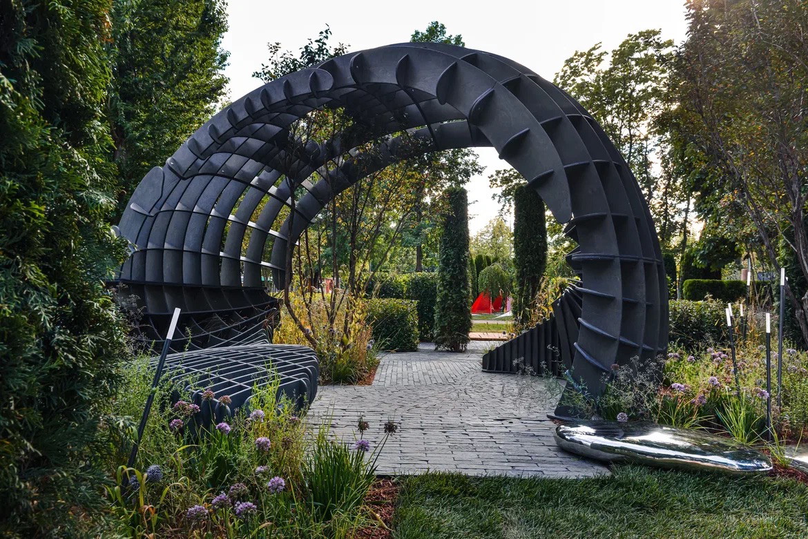 Пергола в параметрическом стиле. Производство компании "ARTMOROSHKA"