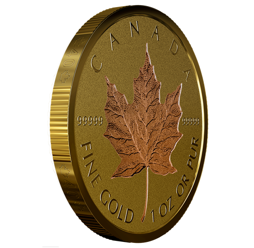 MAPLE LEAF coin: 1 OZ OR PUR 9999 — 200 dollars 2019