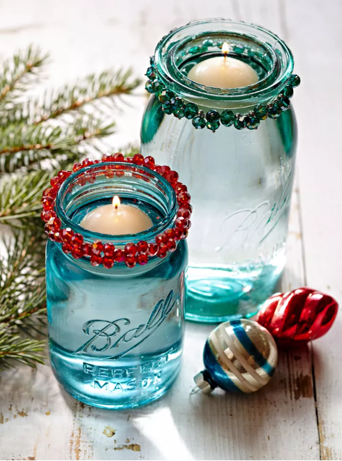 Подсвечники из банок