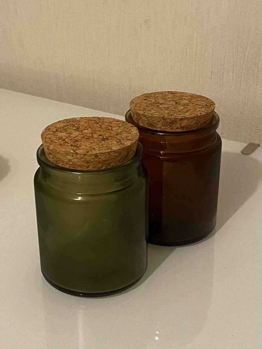 Фото автора канала. Баночки для свечей.