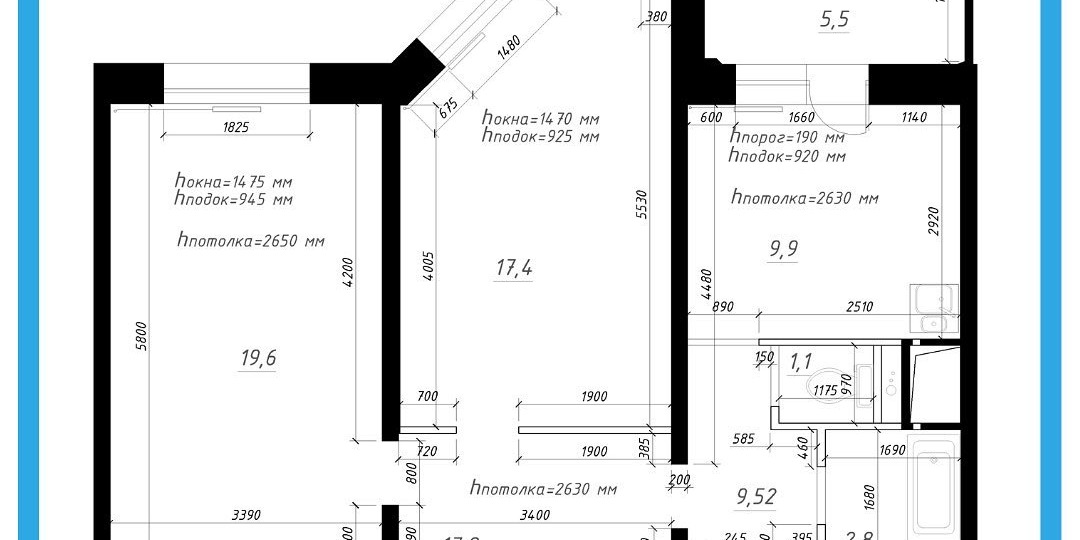 Двушка 60 м² для многодетной семьи. Какие планировки предложили дизайнеры