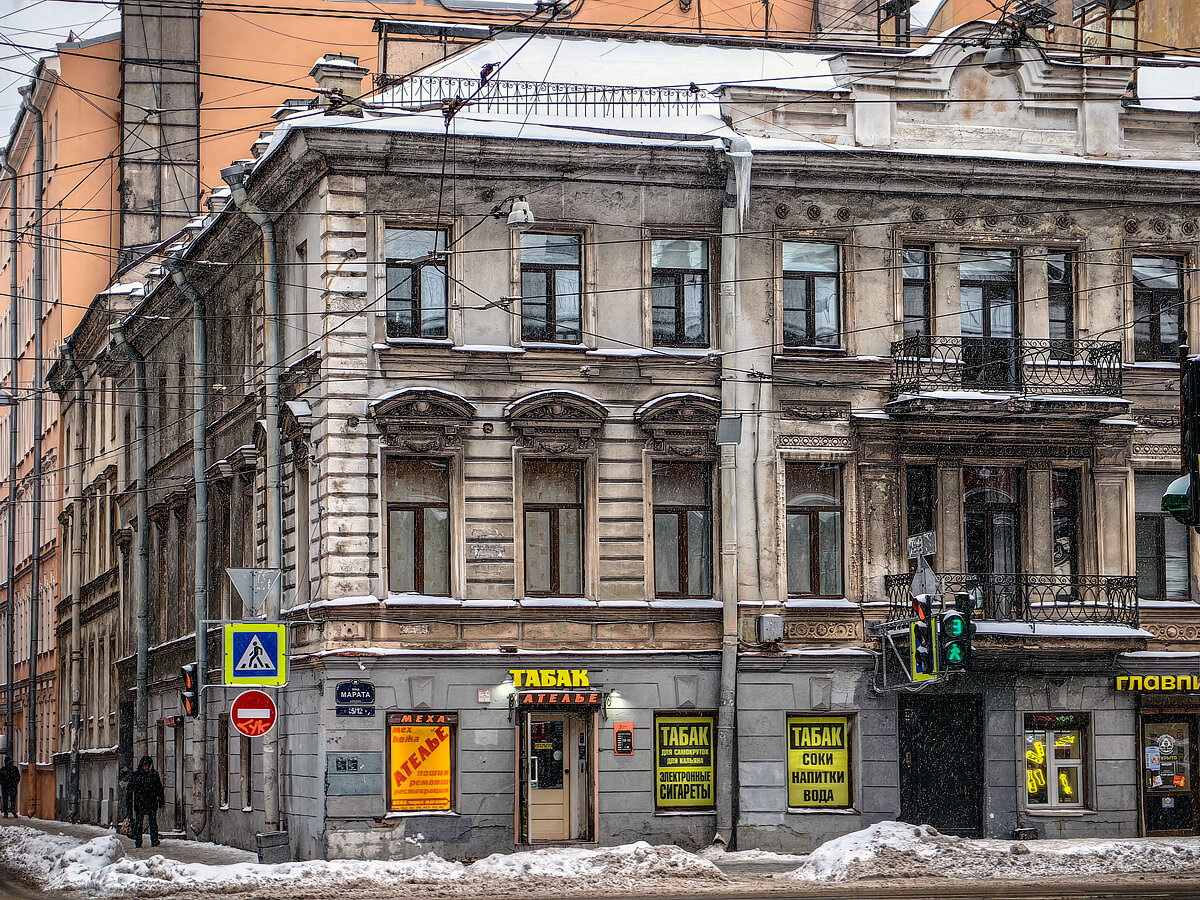 Бывший доходный дом купца Василия Корниловича Логунова на углу ул. Марата,  д. 45 и Свечного пер., д. 12 (103 фото) | Живу в Петербурге по причине  Восторга! | Дзен