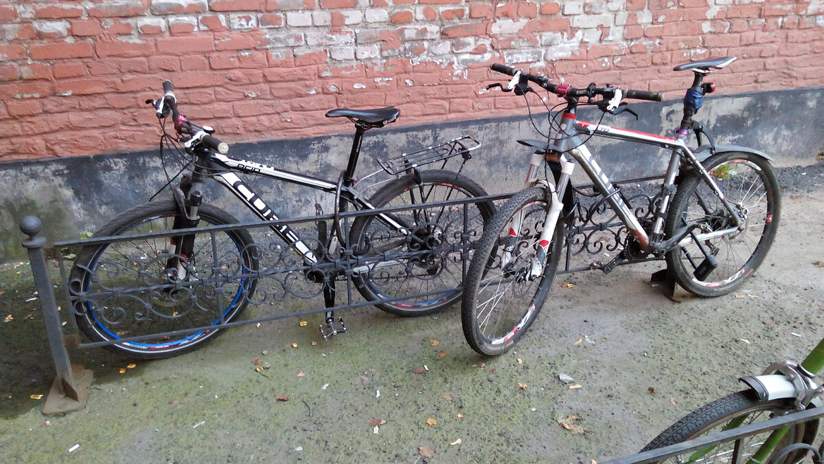 Соседи по заводской велопарковке.