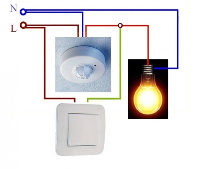 как правильно подключить датчик движения на свет | Дзен