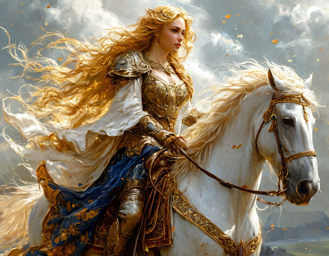Богиня Рианнон созданная ИИ Шедеврум