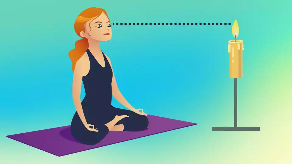 Практика тратака. Изображение: yoga.am