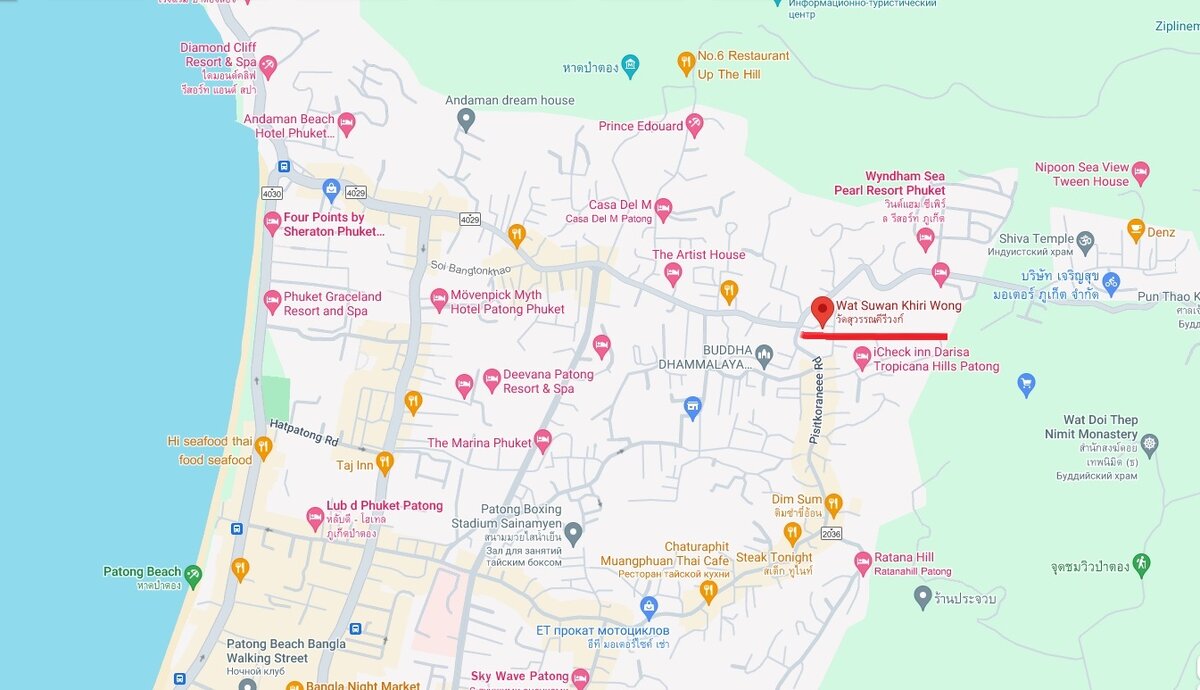 Карта с местом расположения храма 