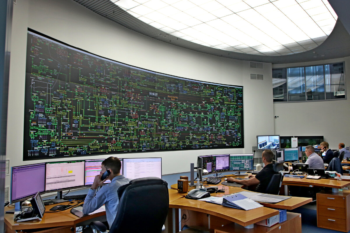 Диспетчерский щит филиала АО "СО ЕЭС" ОДУ Юга