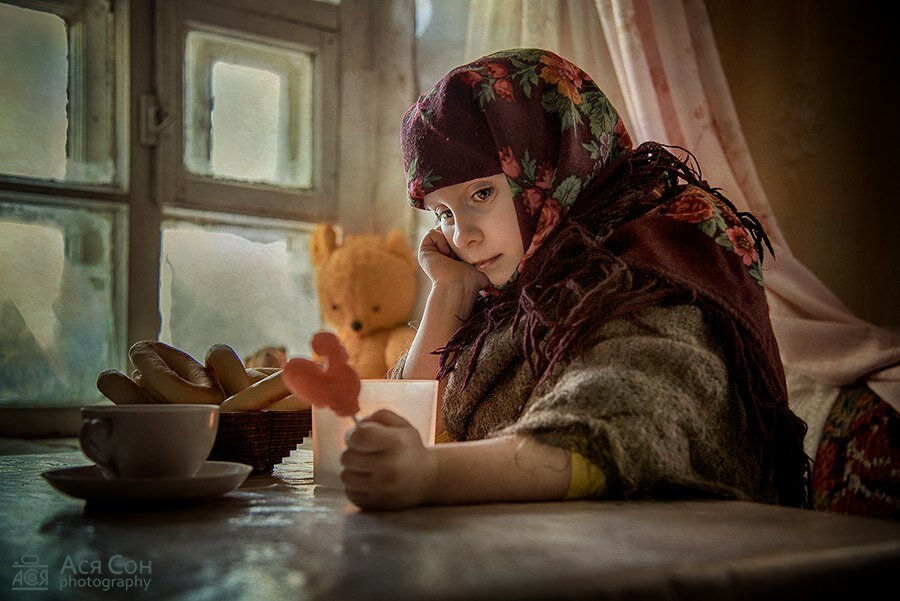 Маленькая Вероника на одной из моих первых съёмок.