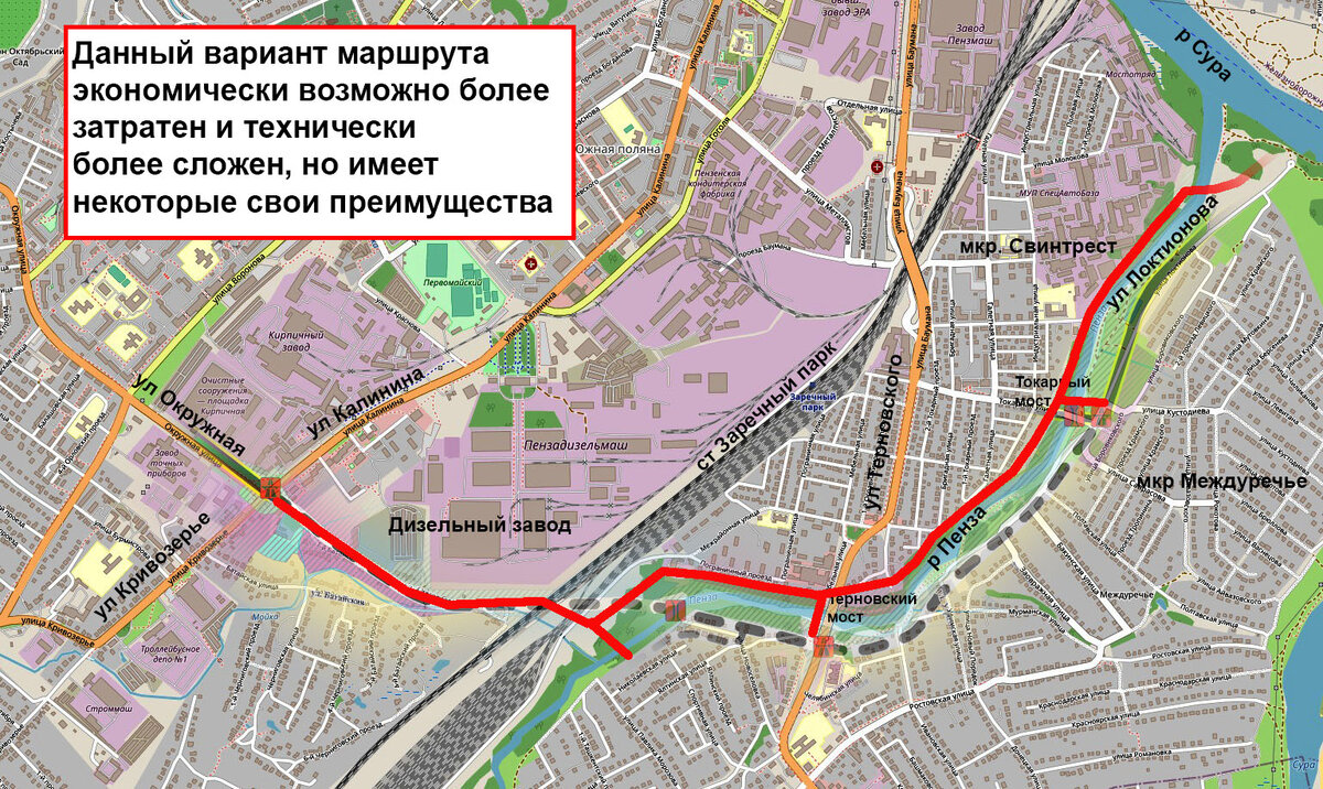 Глава 53.3 Мосты, путепроводы и тоннели в Пензе. Что будем строить в рамках  предложенной концепции. Часть 3 Юг Пензы | Генеральный план Пензы для Пензы  | Дзен