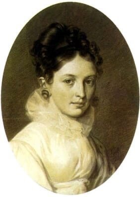 Бакунина Екатерина Павловна (1795-1869).  Автопортрет.